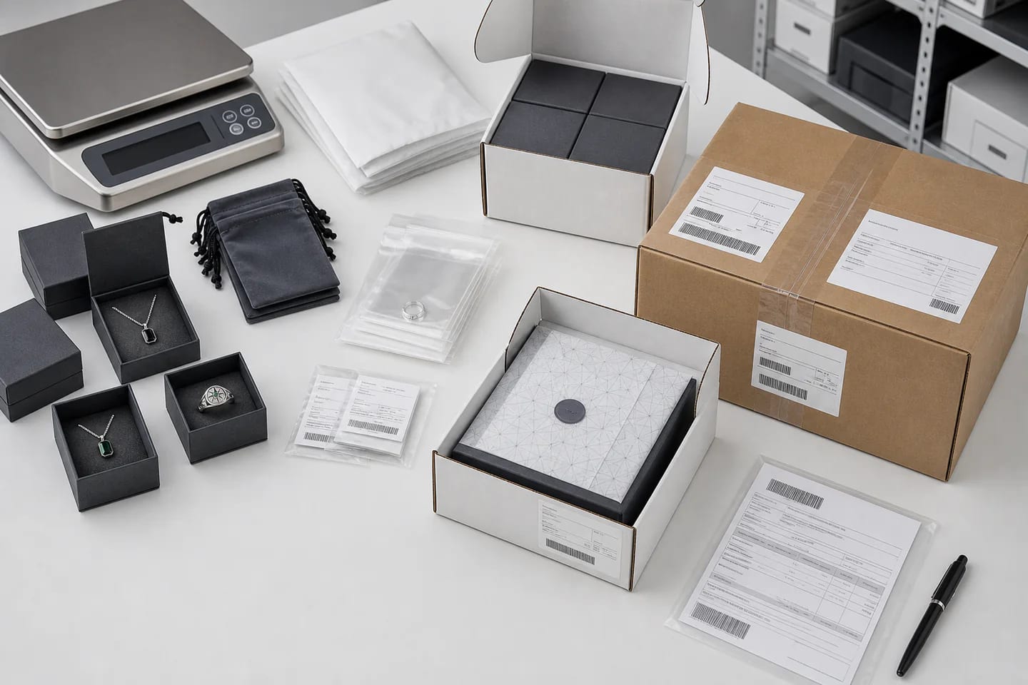 Jewelry export packing process example